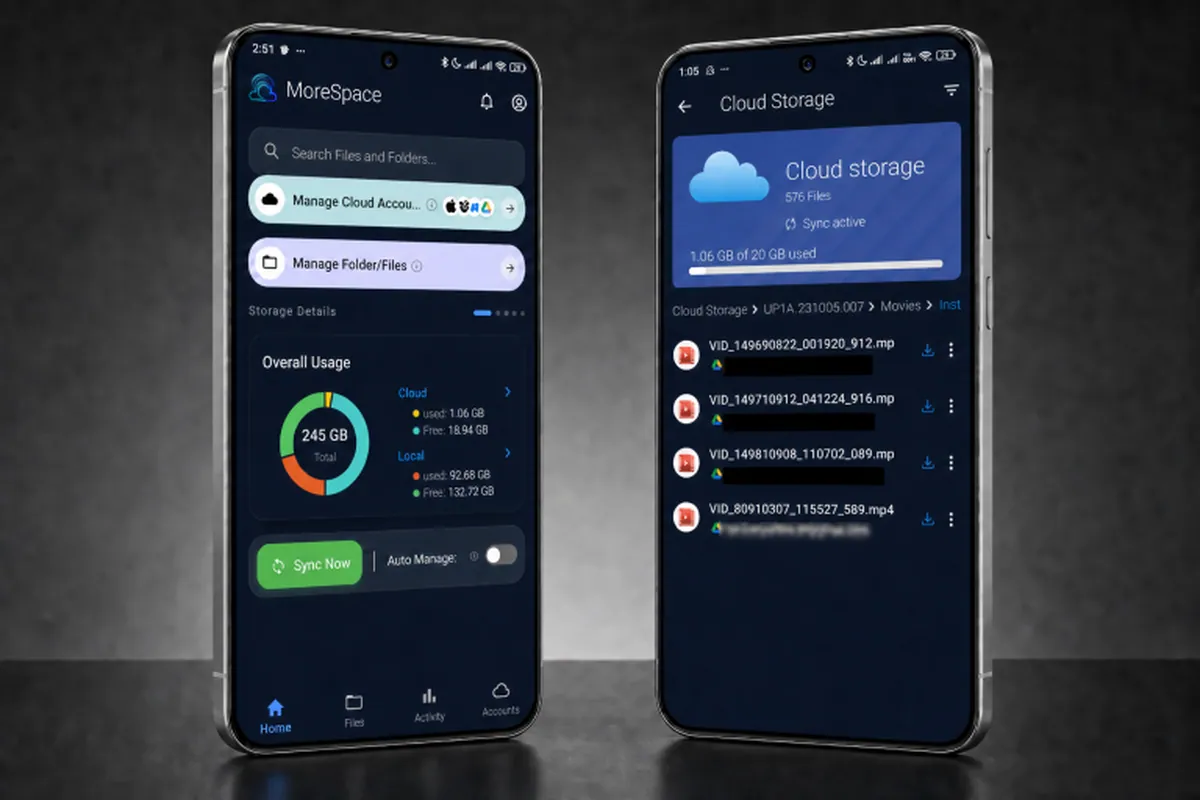 MoreSpace interface screenshot